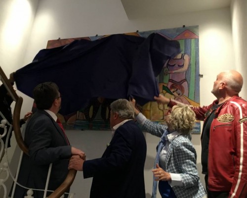 Una grande tela del maestro Vannini donata al Museo della Paglia 